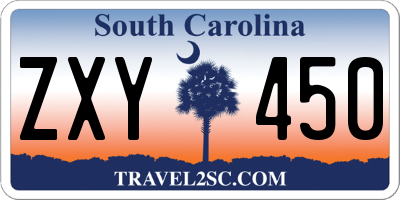 SC license plate ZXY450
