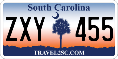 SC license plate ZXY455