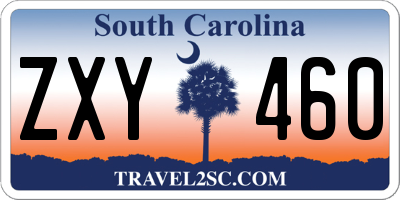 SC license plate ZXY460
