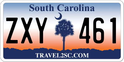 SC license plate ZXY461