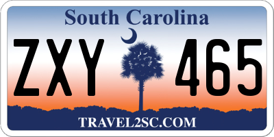 SC license plate ZXY465