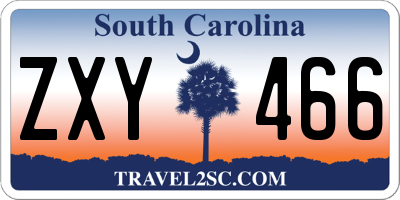 SC license plate ZXY466