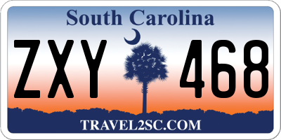 SC license plate ZXY468