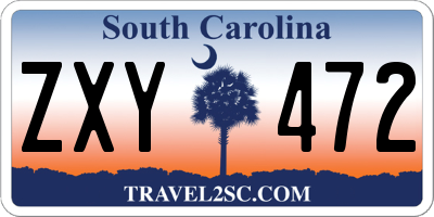 SC license plate ZXY472