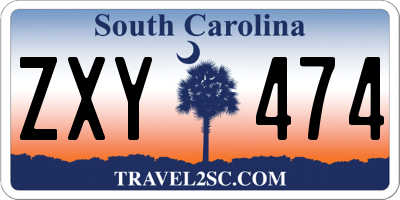 SC license plate ZXY474
