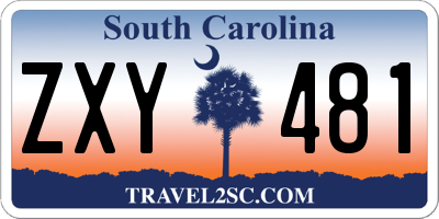 SC license plate ZXY481