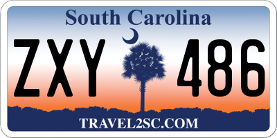 SC license plate ZXY486