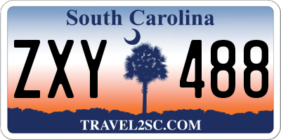 SC license plate ZXY488