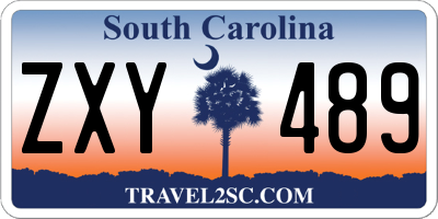 SC license plate ZXY489