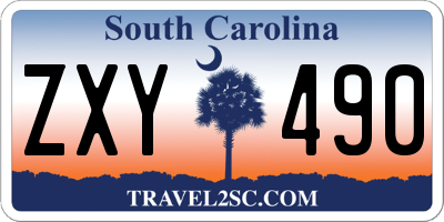 SC license plate ZXY490