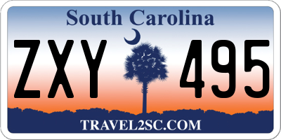 SC license plate ZXY495