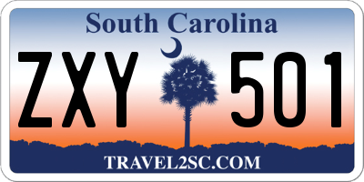 SC license plate ZXY501