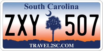 SC license plate ZXY507