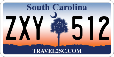 SC license plate ZXY512