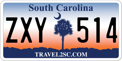 SC license plate ZXY514