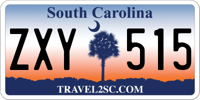 SC license plate ZXY515