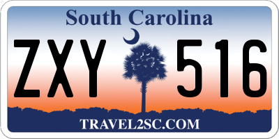 SC license plate ZXY516