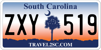 SC license plate ZXY519
