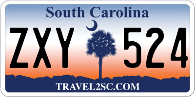 SC license plate ZXY524