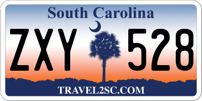 SC license plate ZXY528
