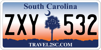 SC license plate ZXY532
