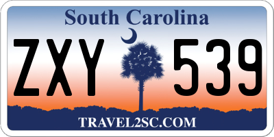 SC license plate ZXY539