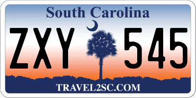 SC license plate ZXY545