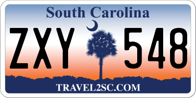 SC license plate ZXY548
