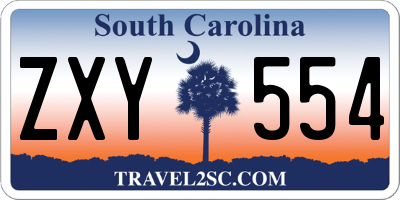SC license plate ZXY554
