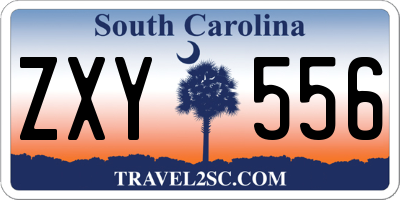 SC license plate ZXY556