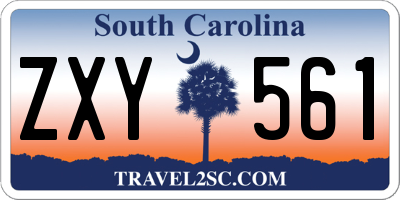 SC license plate ZXY561