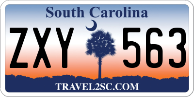 SC license plate ZXY563