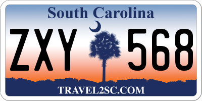 SC license plate ZXY568