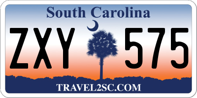 SC license plate ZXY575