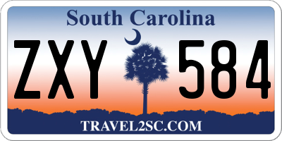 SC license plate ZXY584