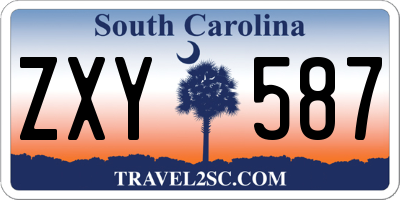SC license plate ZXY587