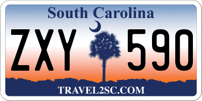 SC license plate ZXY590