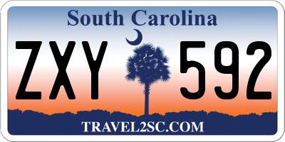 SC license plate ZXY592
