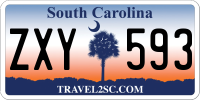 SC license plate ZXY593