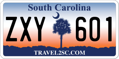 SC license plate ZXY601