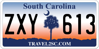 SC license plate ZXY613