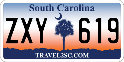 SC license plate ZXY619