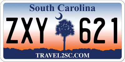SC license plate ZXY621