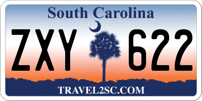 SC license plate ZXY622