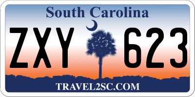 SC license plate ZXY623