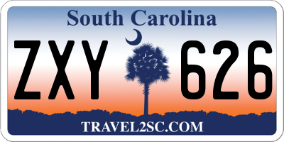 SC license plate ZXY626