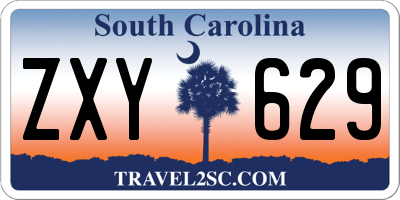 SC license plate ZXY629