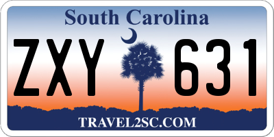 SC license plate ZXY631