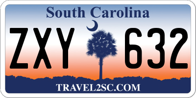 SC license plate ZXY632