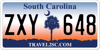 SC license plate ZXY648